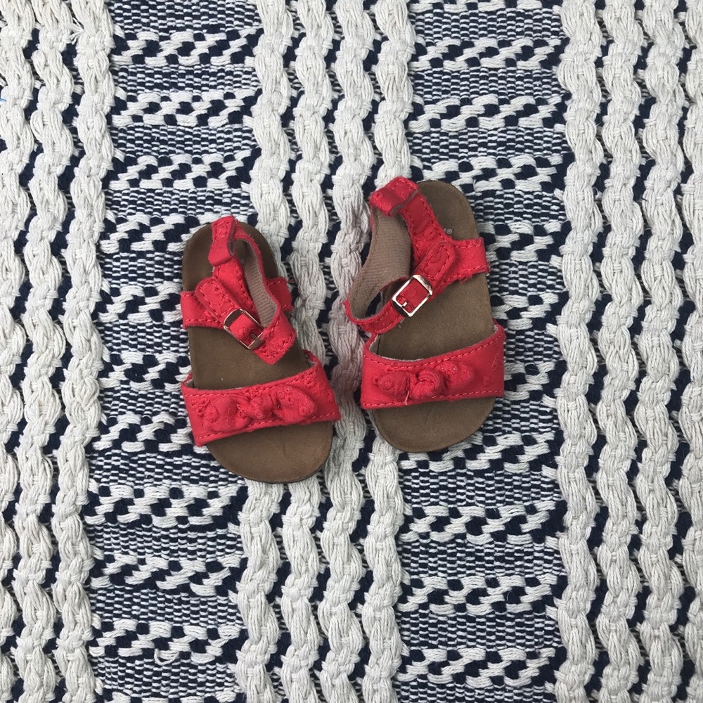 NWOT Baby Girl Red Sandals